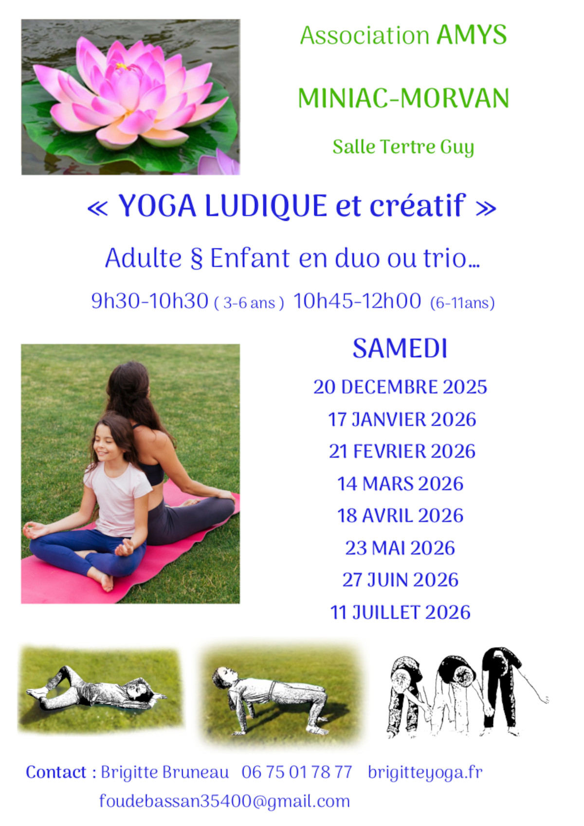 Affiche 2025-2026 Yoga ludique Samedi MINIAC Affiche 2025-2026 Yoga ludique Samedi MINIAC